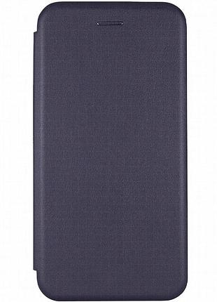 Кожаный чехол-книжка classy для tecno spark go 3 темно-синий