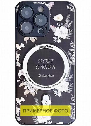 Tpu+pc чехол secret garden with magnetic fit для apple iphone 16 (6.1") black