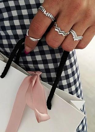 Серебряное кольцо пандора зигзаг р.16,5 pandora 3