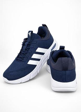 Мужские кроссовки adidas cloudfoam flex slip on синий р. 45 1/3 (стелька 29 см)