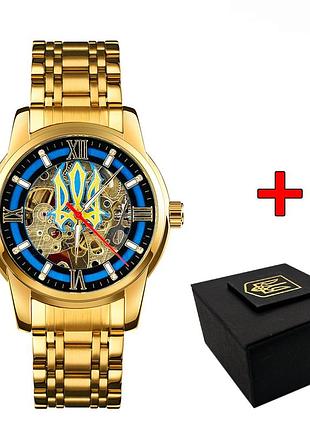 Классические мужские часы awarder 025 sharp gold blue