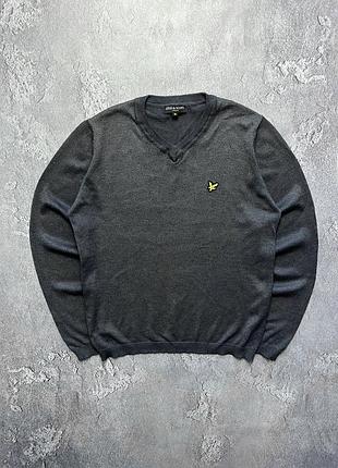 Vintage винтажный лонгслив lyle scott лайл скотт big logo casual кэжуал size m размер м