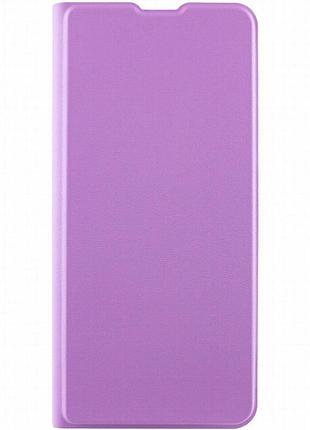 Кожаный чехол-книжка getman elegant (pu) для motorola moto g14 сиреневый
