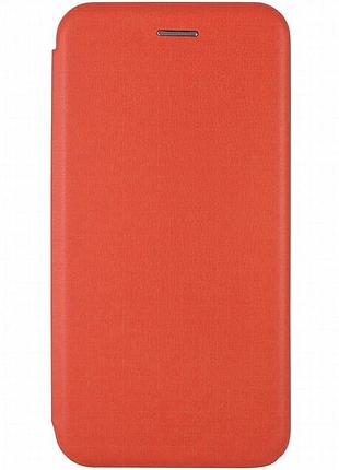 Кожаный чехол-книжка classy для motorola moto e40 красный
