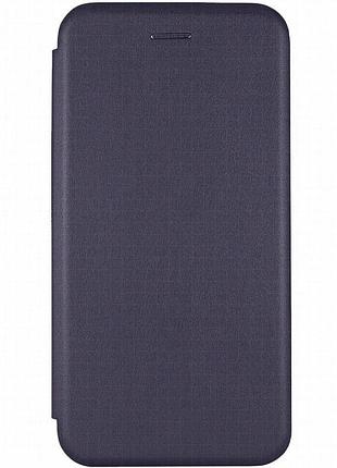Кожаный чехол-книжка classy для samsung galaxy a04s темно-синий