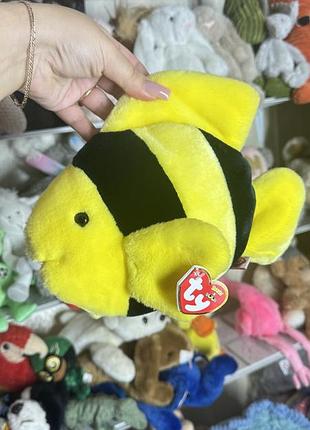 М'яка іграшка ty beanie baby bubbles риба жовто-чорна