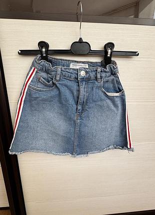 Спідниця для дівчинки zara джинсова синя 134р 2