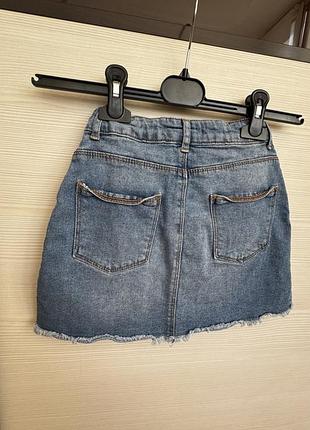 Спідниця для дівчинки zara джинсова синя 134р 4