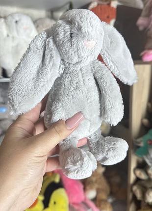 М'яка іграшка зайчик jellycat бадді, сірий, маленький