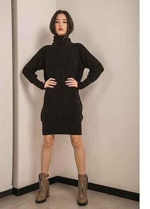 Платье женское- 101030 (пряжа, черный, size1) тм arjen