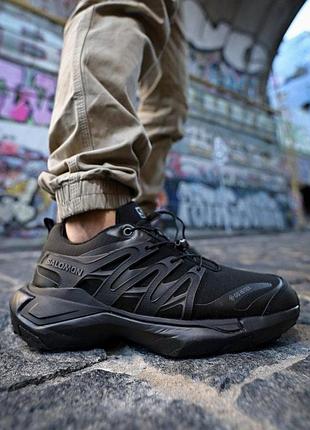 Мужские термо кроссовки salomon gore-tex black пп7912