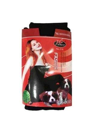 Колготки 2800 den черный жен бамбук арт.128 р.xl-5xl тм nataлn