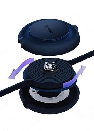 Кабель baseus bright mirror series retractable fast charging data cable usb to m+l+c.. blue ( ) 4