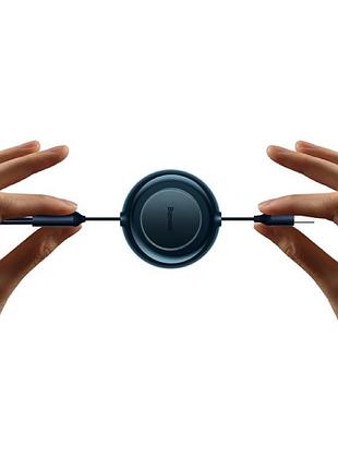 Кабель baseus bright mirror series retractable fast charging data cable usb to m+l+c.. blue ( ) 8