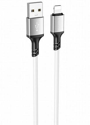 Дата кабель borofone bx83 famous usb to lightning 2.4a (1m) white