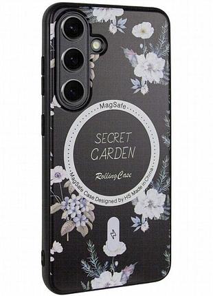 Tpu+pc чехол secret garden with magnetic fit для samsung galaxy s23 fe black