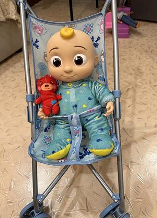 Коляска для ляльки блакитна