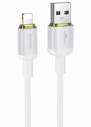 Дата кабель hoco x128 benefit usb to lightning 12w (1m) white