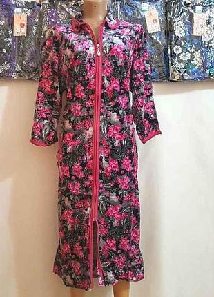 Халат жен. велюр р.3xl(52р) тм hetal