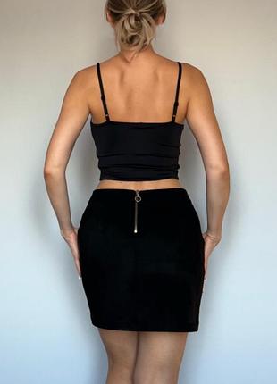 Міні-спідниця vero moda чорна, розмір m 4