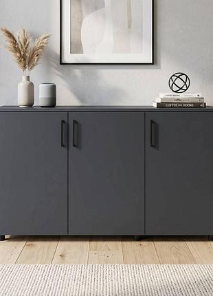 Комод doros торн антрацит дсп 135х51.6х80 ( )