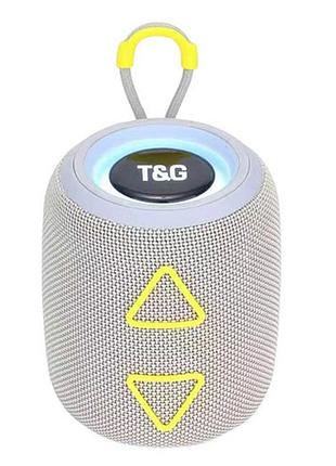 Bluetooth-колонка с rgb подсветкой, speakerphone, радио, grey