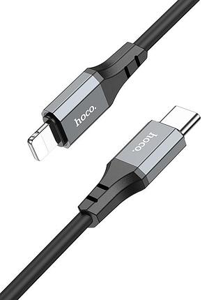 Кабель hoco ip spear pd silicone charging data cable black ( )