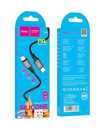 Кабель hoco ip spear pd silicone charging data cable black ( ) 2