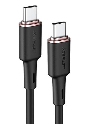 Кабель acefast type-c to type-c,,., silicone, zinc connectors, black ( )