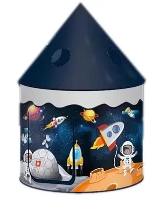 Детская игровая палатка "космические приключения", дверь открывается и закрепляется, металлические стержни