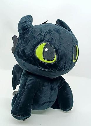 М'яка іграшка star toys «дракон беззубик» чорний (45 см)