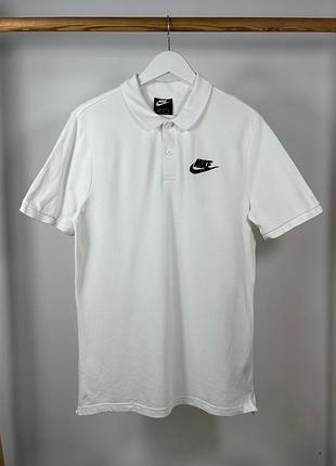 Nike white ефектне білосніжне поло оригінал розмір м