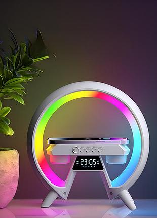 Light sound machine, rgb нічник, годинник, бездротова зарядка, bluetooth колонка