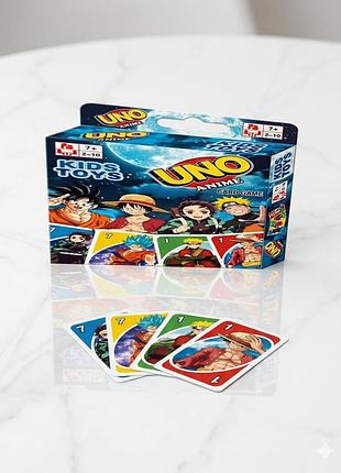 Настольная карточная игра uno (уно) - семейная настольная игра для друзей и детей аніме