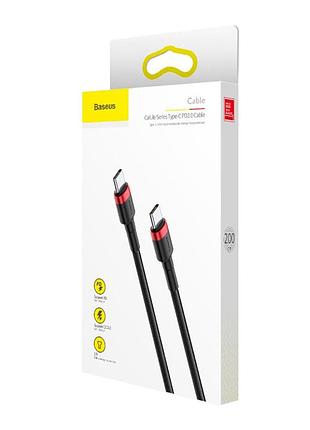 Кабель baseus cafule usb cable type-c-type-c red+black ( ) 2