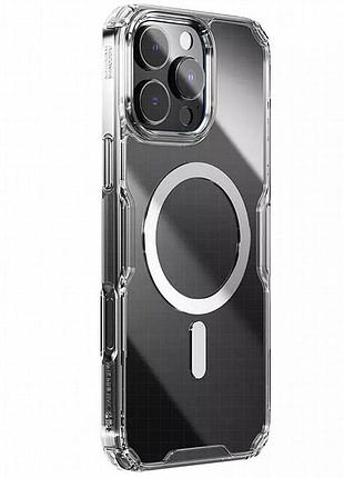 Tpu чехол nillkin nature pro magnetic для apple iphone 16 pro (6.3") бесцветный (прозрачный)