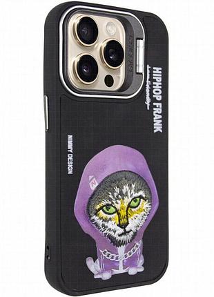 Tpu+pc чехол friends для apple iphone 15 pro (6.1") black cat