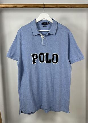 Polo ralph lauren custom slim fit шикарне поло з ефектним дизайном розмір xl