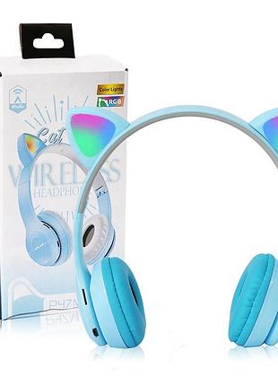 Bluetooth навушники p47m з котячими вушками та led-підсвічуванням
