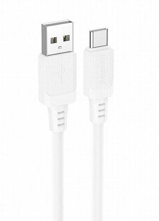 Дата кабель borofone bx115 lotto usb to type-c 3a (1m) white