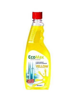 Засіб мийний д/скла та дзеркал 500мл (запаска) yellow тм ecomax