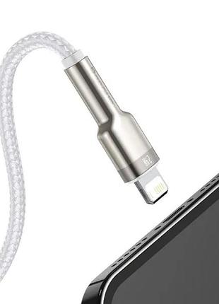 Кабель baseus cafule series metal data cable usb to ip. white ( ) 6