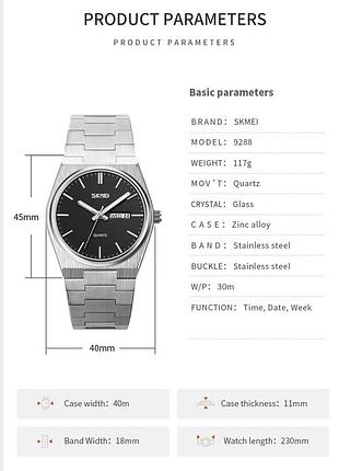 Годинники наручні skmei, silver-black 2