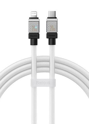Кабель baseus coolplay series fast charging cable type-c to ip white ( )