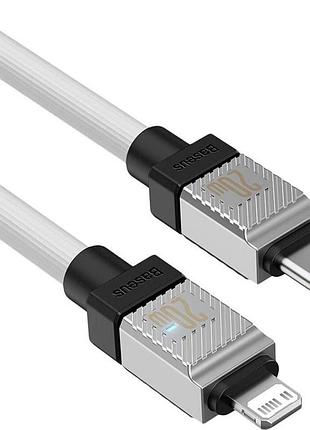 Кабель baseus coolplay series fast charging cable type-c to ip white ( ) 4