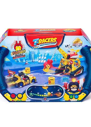Ptrsd014in11 игровой набор t-racers - турбокран машинка-конструктор, гонщик