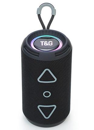 Bluetooth-колонка с rgb подсветкой, speakerphone, радио, black