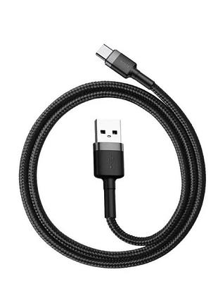 Кабель baseus cafule cable usb for type-c. gray+black ( ) 3