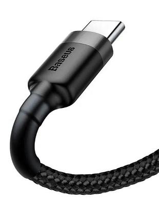 Кабель baseus cafule cable usb for type-c. gray+black ( ) 4