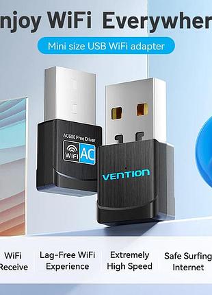 Адаптер vention usb wi-fi dual band adapter. black ( ) ( ) 2
